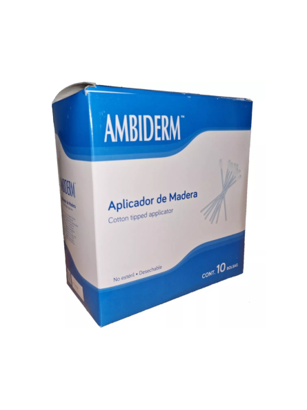 APLICADOR DE MADERA CON ALGODÓN AMBIDERM